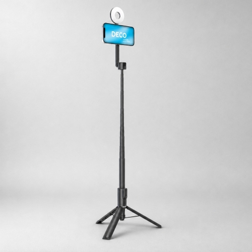 Tripé Magnético 5 Em 1 - Até 1.3 Metros Com Led Rotativo