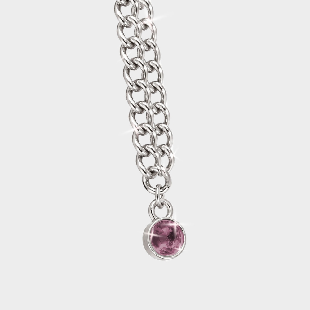 Cordão Universal Com Crystals By Swarovski Roxo - 1.3m