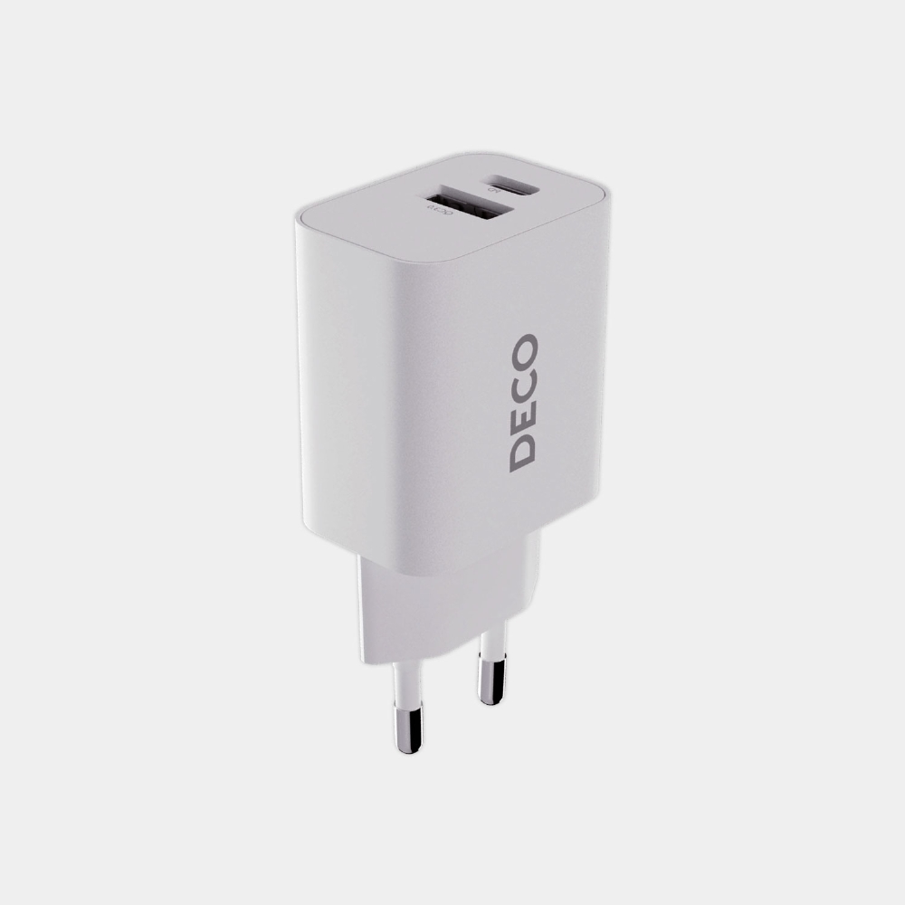 Carregador De Parede 30w - 1 Usb A & 1 Usb C