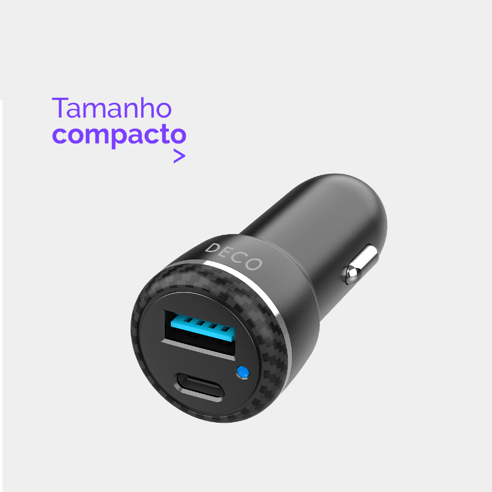 Carregador Veicular Usb-a & Usb-c  38w