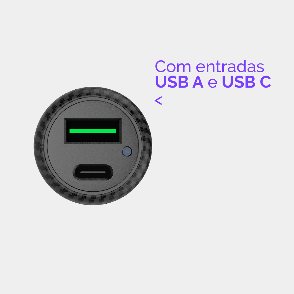 Carregador Veicular Usb-a & Usb-c  38w