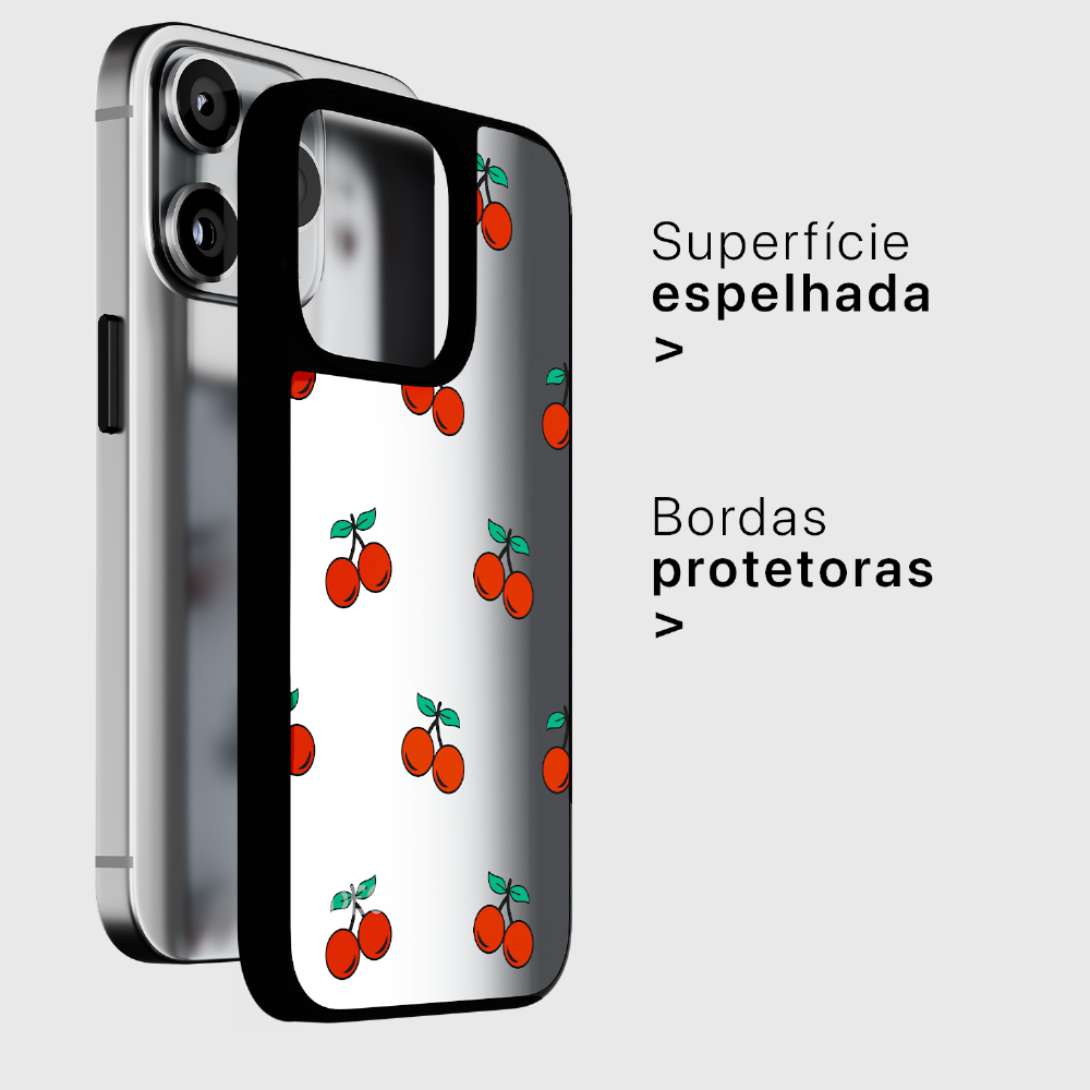 Capa Espelho Magnética Iphone 15 Pro - Cherry