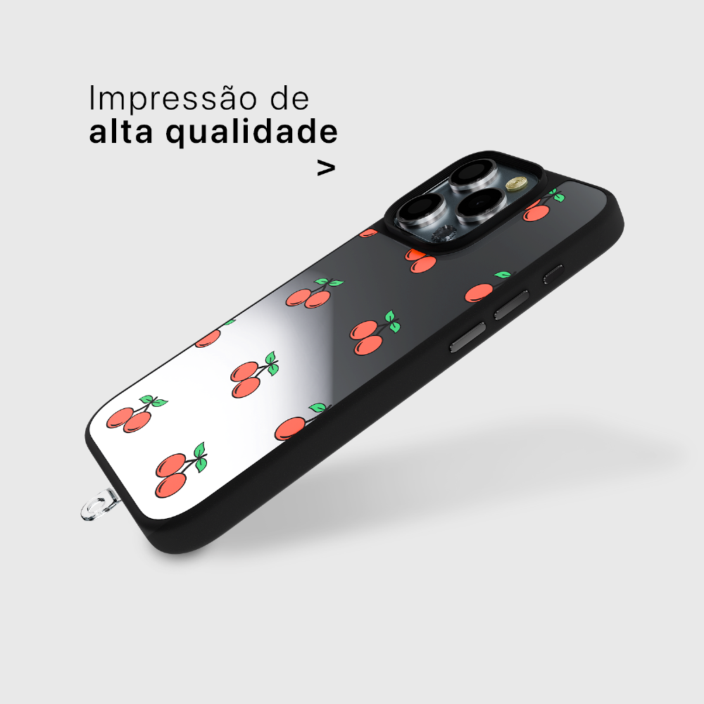 Capa Espelho Magnética Iphone 15 Pro - Cherry