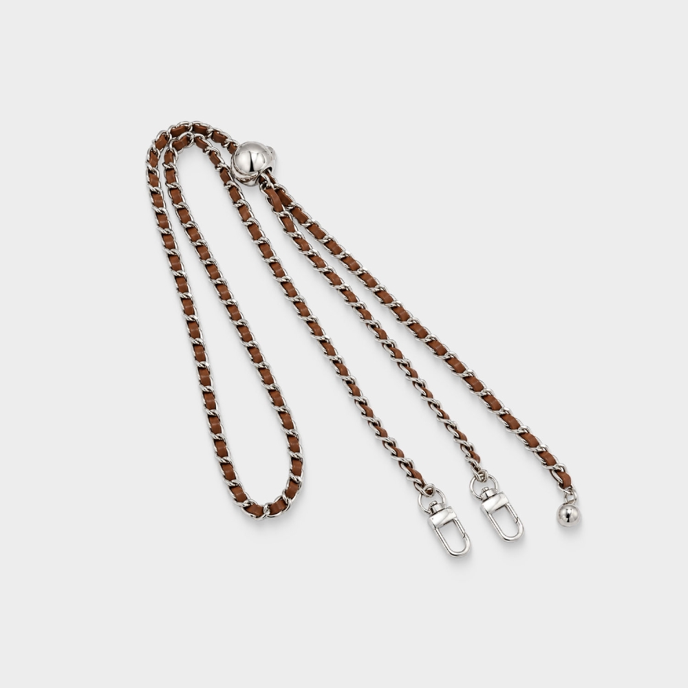 Cordão Universal Em Metal E Couro 1.3 M