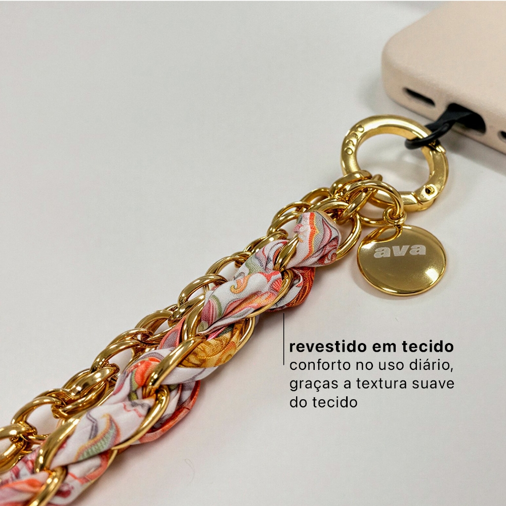 Cordão + Alça Lenço 1.3m Liberty Ava E Deco