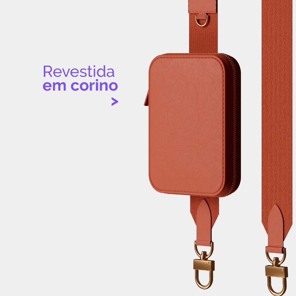 Alça Com Bolsa Corino 120cm