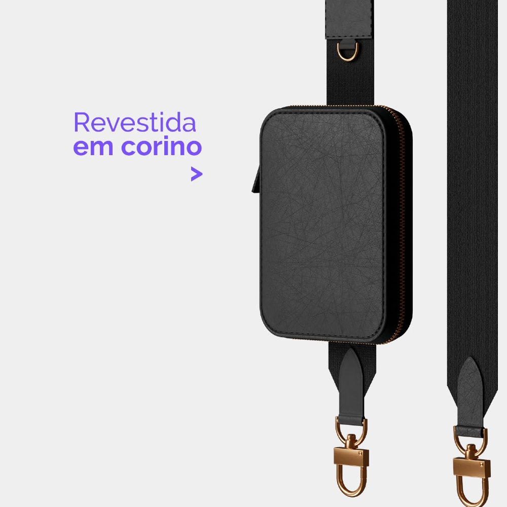 Alça Com Bolsa Corino 120cm