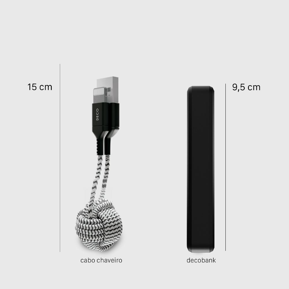 Decobank: Carregador Portátil Com Fio - 10.000 Mah.