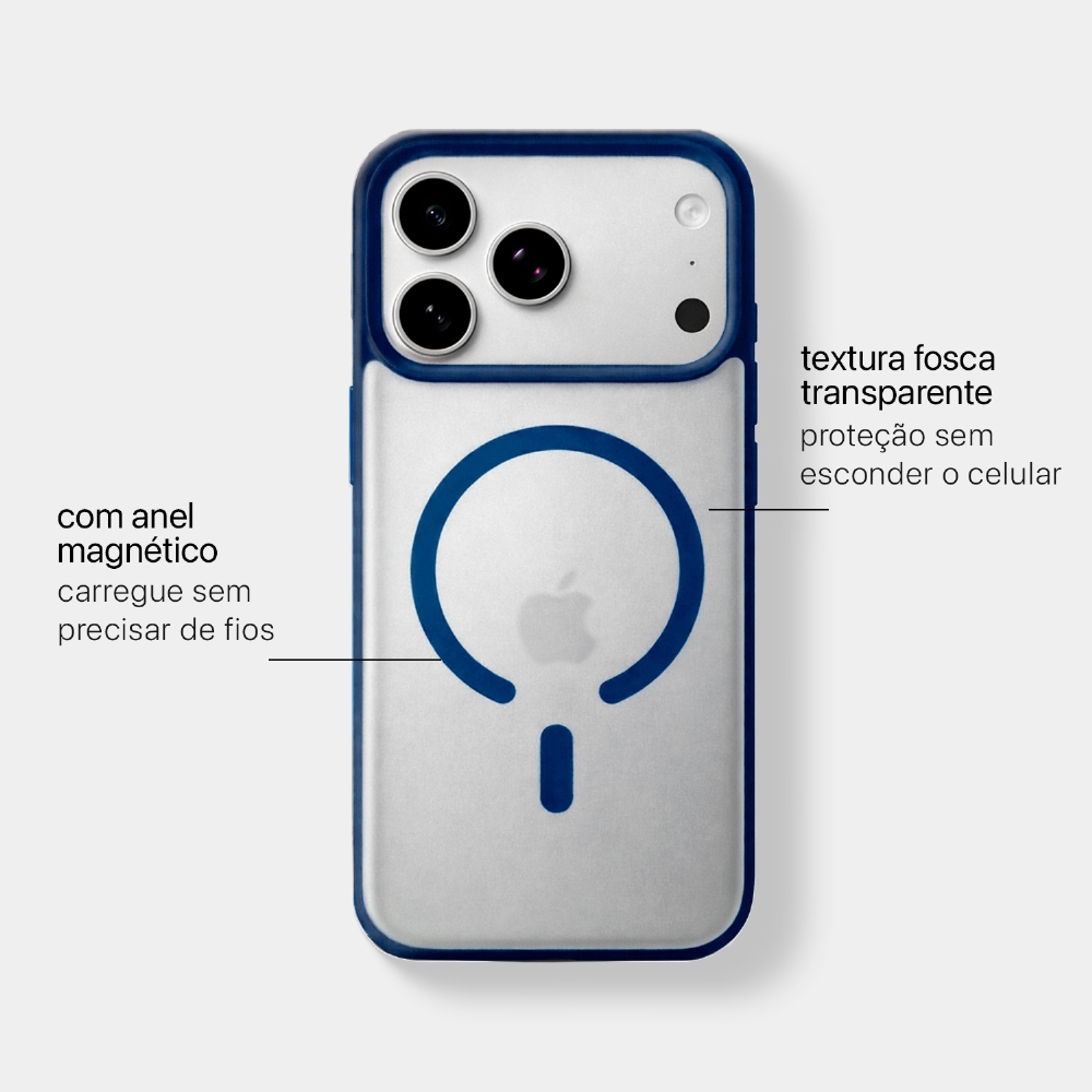 Capa Fosca Magnética Iphone 17 Pro Max