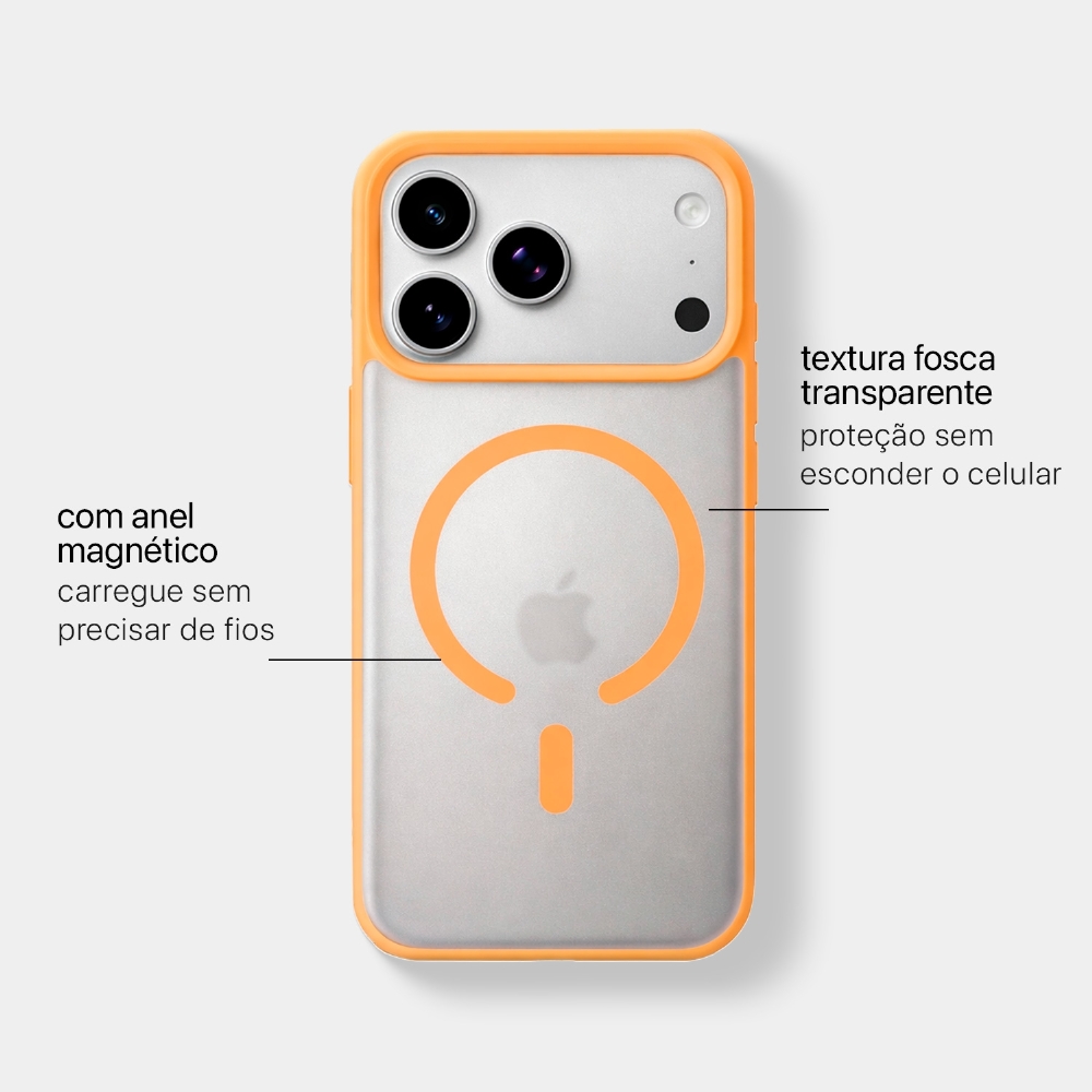 Capa Fosca Magnética Iphone 17 Pro Max