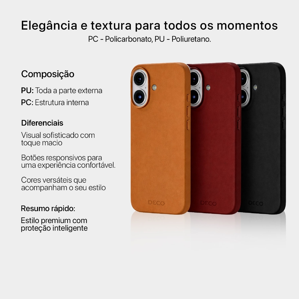 Capa Corino Magnética Iphone 14 Pro - Mocha Latte | DECO