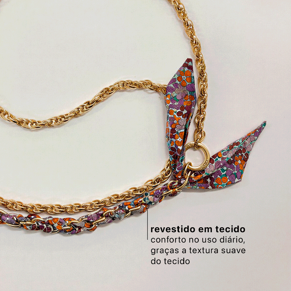 Cordão + Alça Lenço 1.3m Liberty Ava E Deco