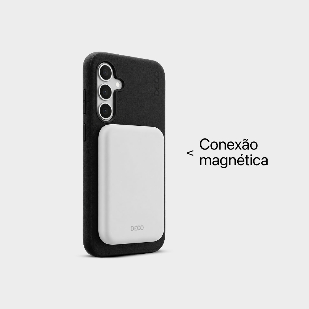 Capa Magsafe Couro Galaxy S24 Plus / S25 Plus /