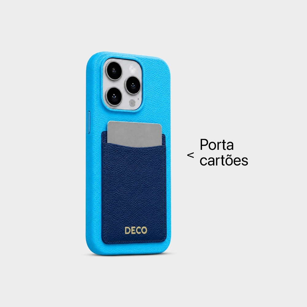 Capa De Corino Com Porta Cartões Iphone 14 Pro Max