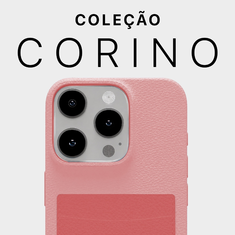 Capa De Corino Com Porta Cartões Iphone 14 Pro Max