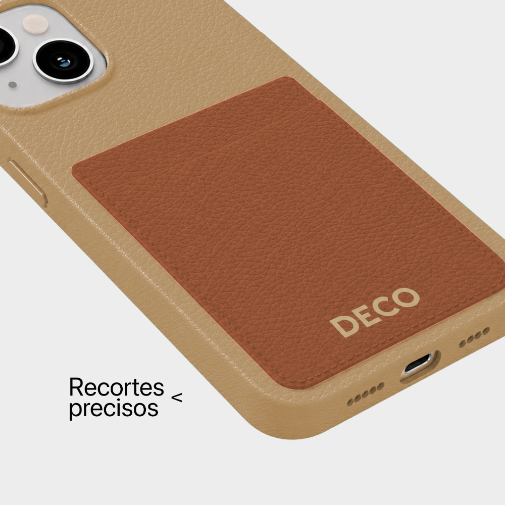 Capa De Corino Com Porta Cartões Iphone 13 / 14