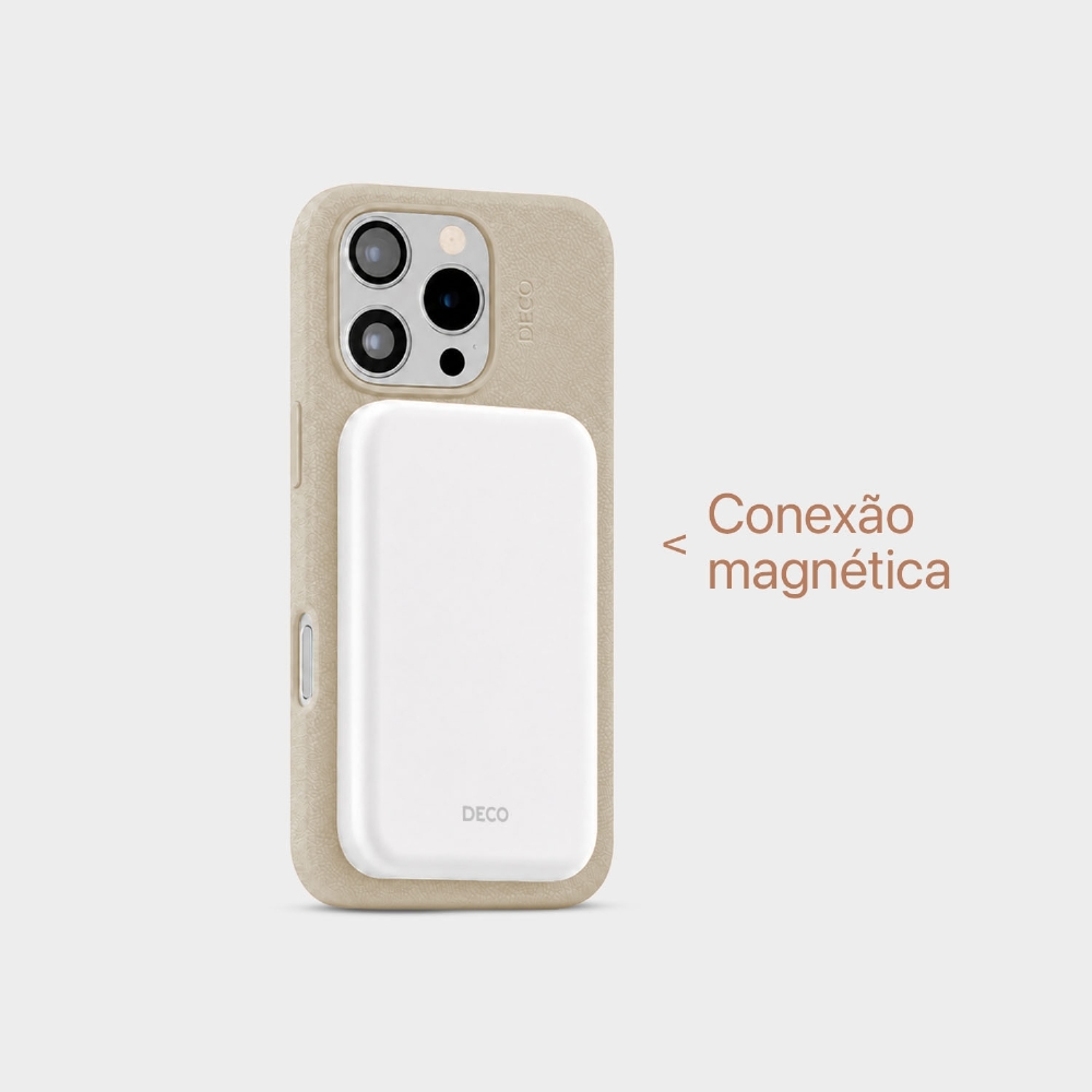Capa Corino Magnética Iphone 15 Pro Max - Mocha Latte