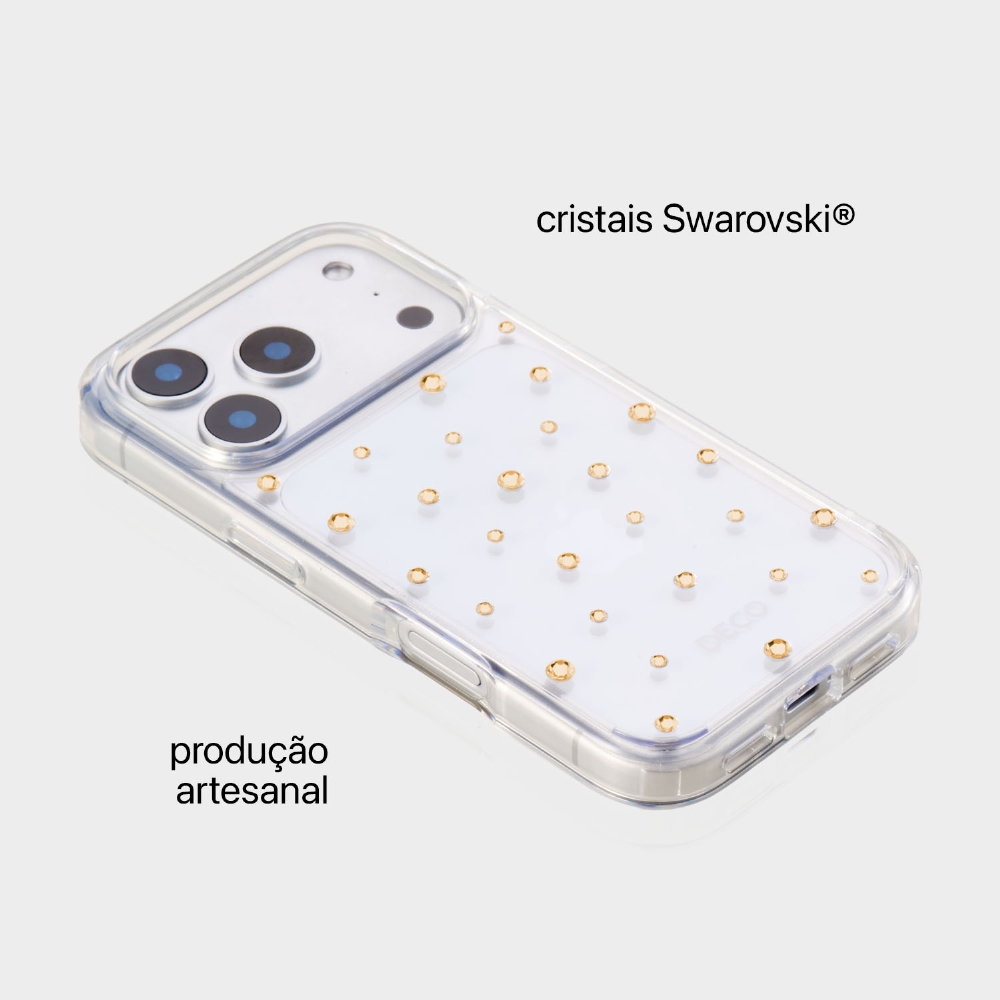 Capa Pontos De Cristais - Iphone 17 Pro