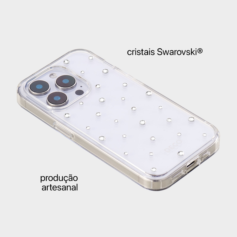 Capa Pontos De Cristais Swarovski - Iphone 16 Pro