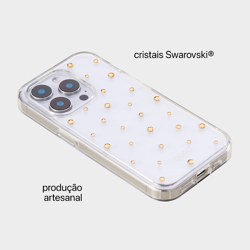 Capa Pontos De Cristais Swarovski - Iphone 16 Pro