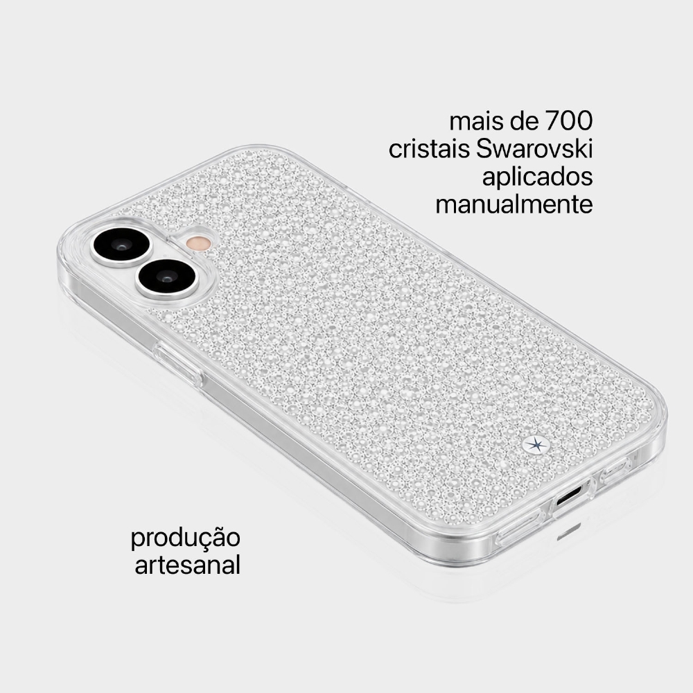 Capa Premium | Crystals By Swarovski | Iphone 16 Plus