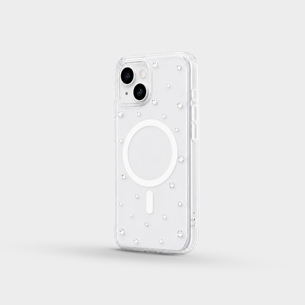 Capa Magsafe Com Pontos De Cristais - Iphone 15
