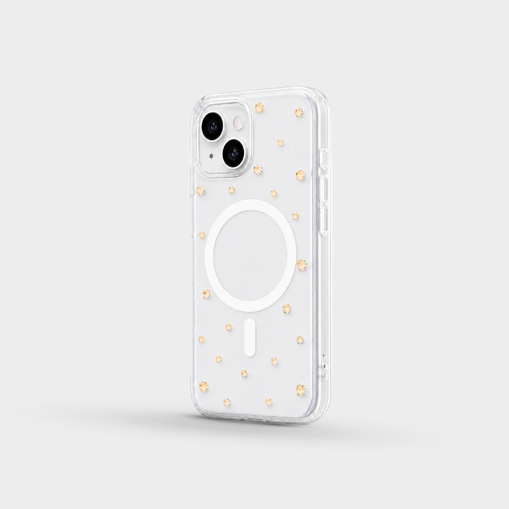 Capa Magsafe Com Pontos De Cristais - Iphone 15