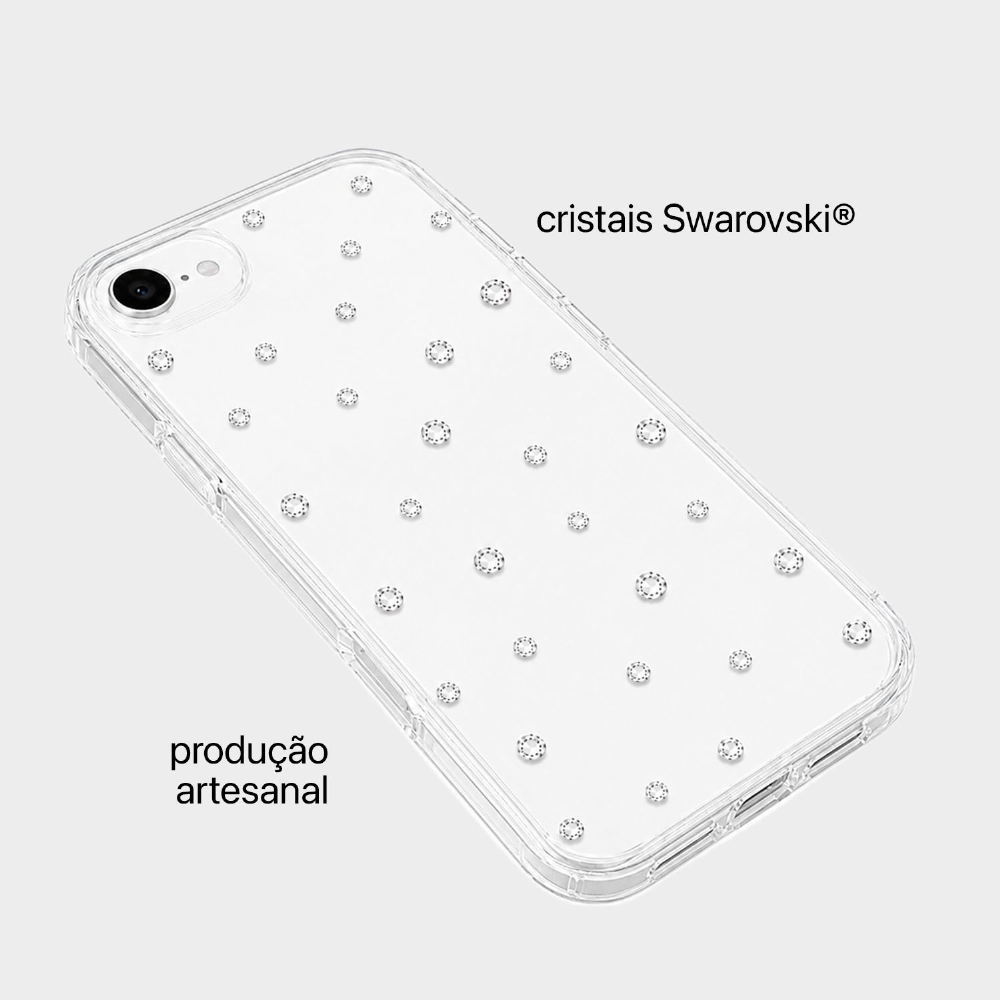 Capa Pontos De Cristais Iphone 16e/17e