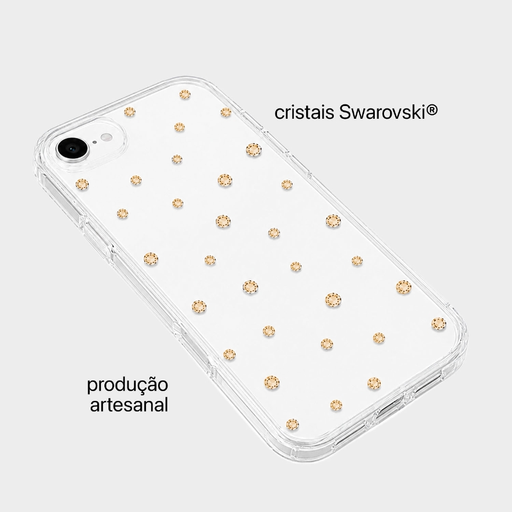 Capa Pontos De Cristais Iphone 16e/17e