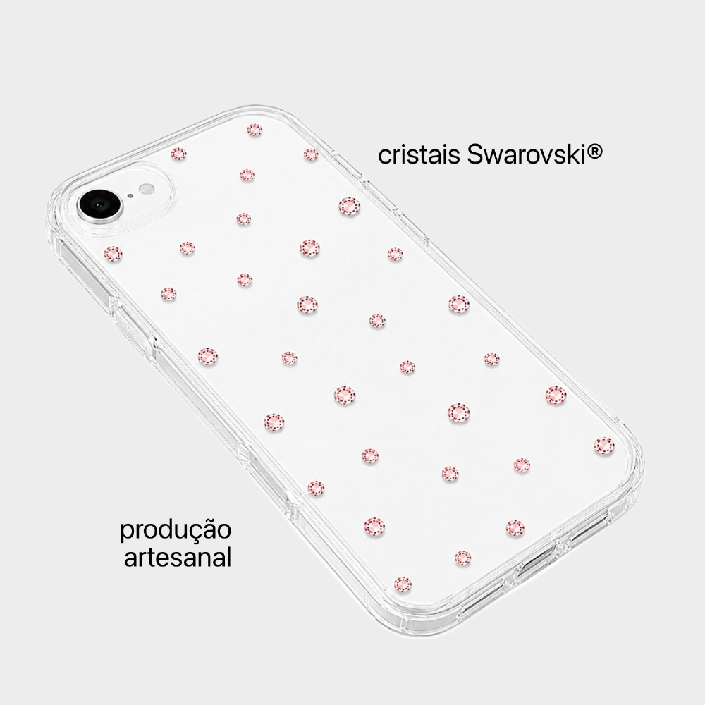 Capa Pontos De Cristais Iphone 16e/17e