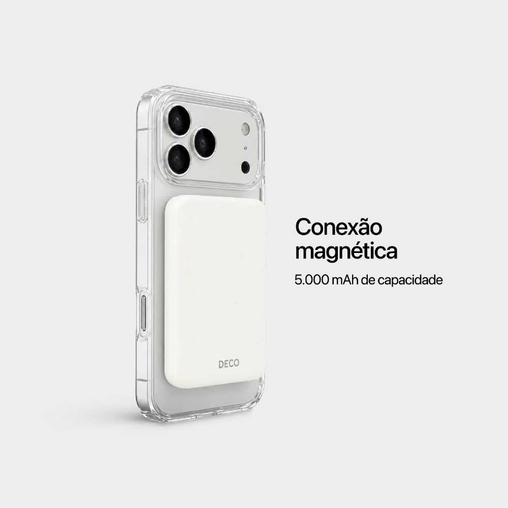 Decobank: Carregador Portátil Magnético 5.000 Mah
