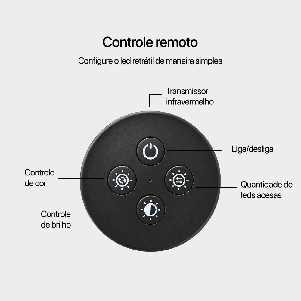 Tripé 4 Em 1 Com Led Retrátil Removível