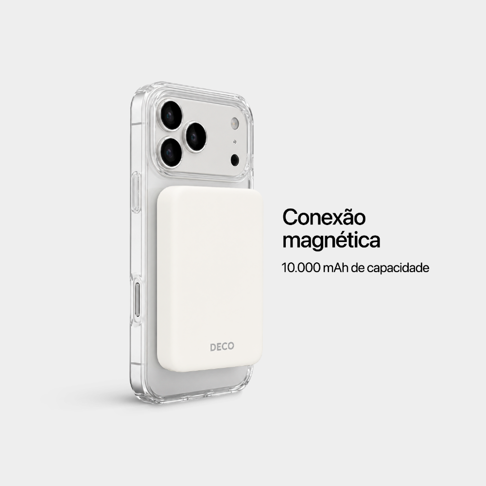 Decobank: Carregador Portátil Magnético 10.000mah