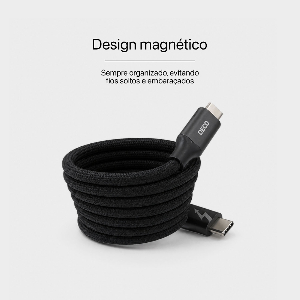 Cabo Ultra Magnético Usbc-usbc- 240w 480mbps - 1.m