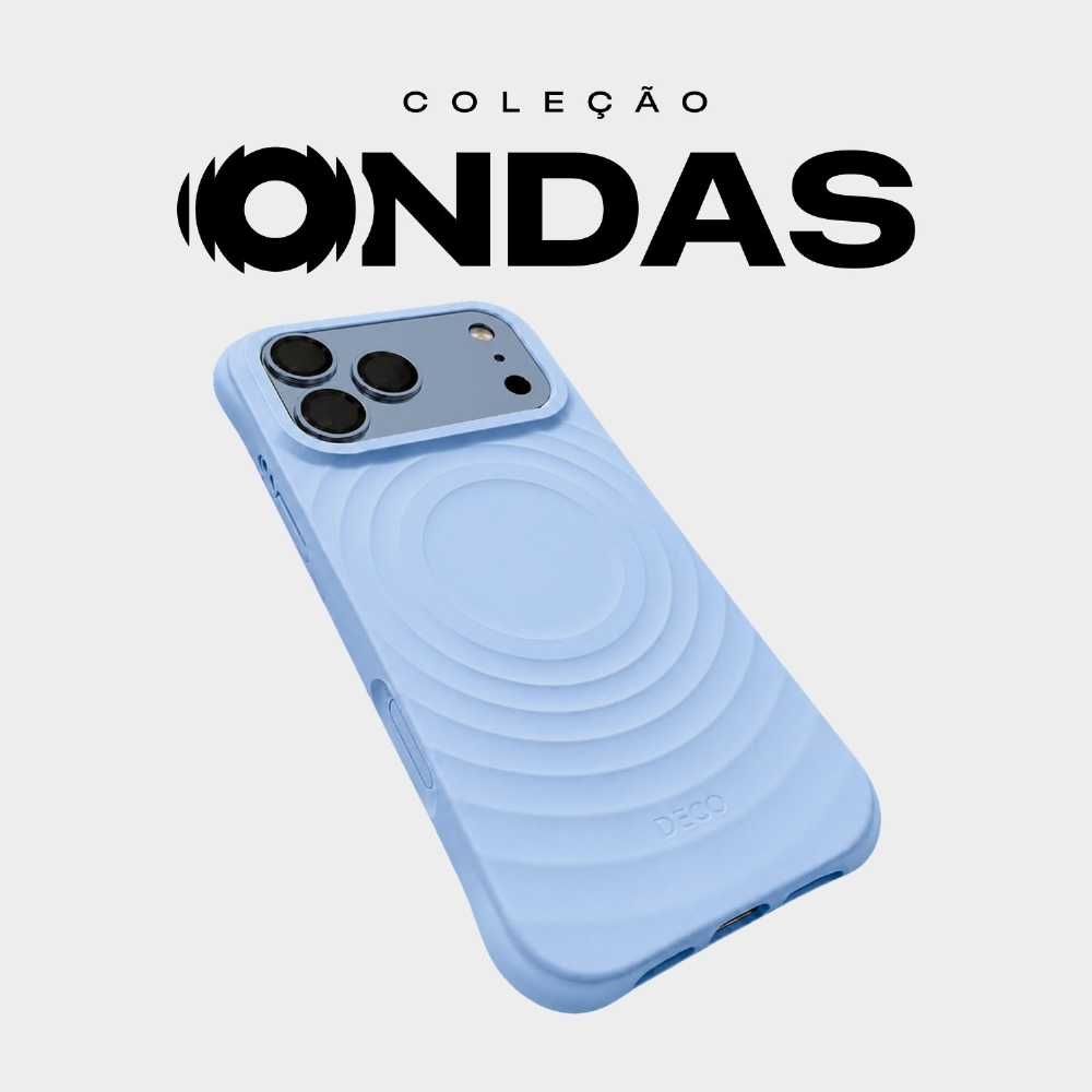 Capa Silicone Ondas - Iphone 17 Pro Max