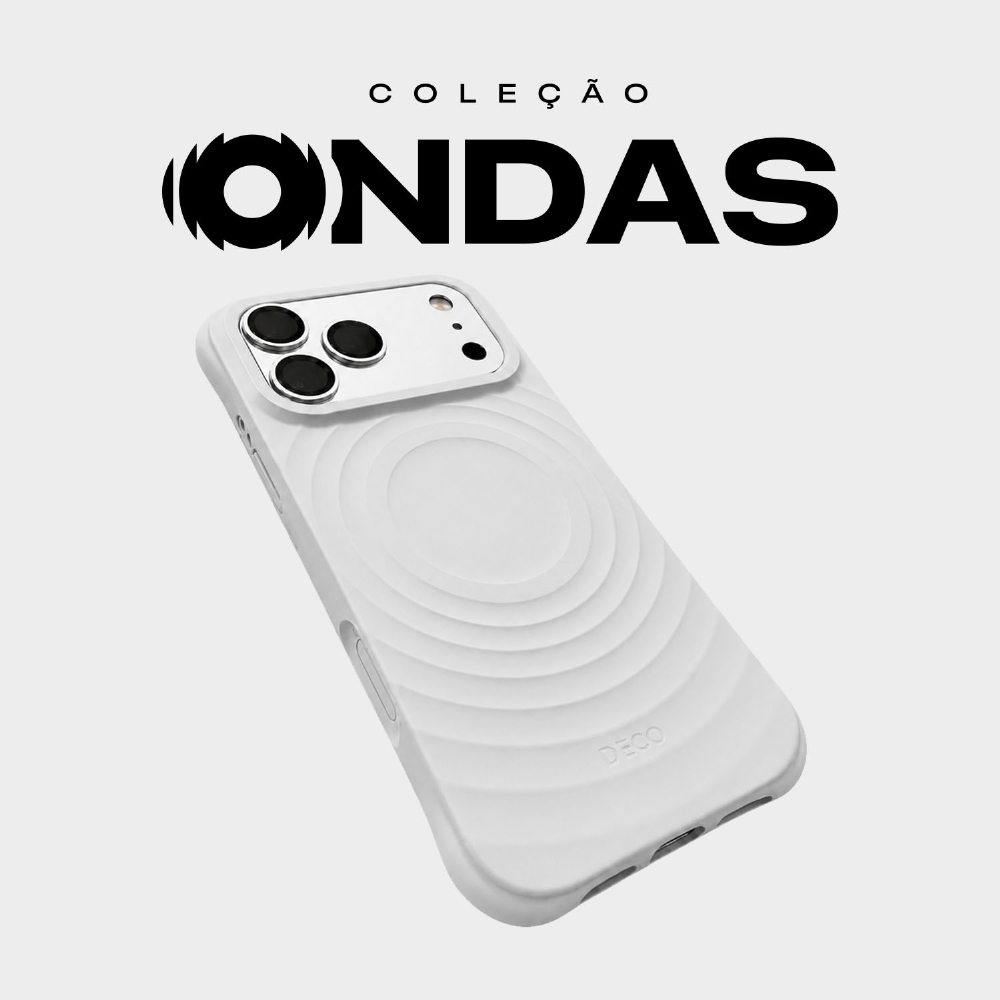 Capa Silicone Ondas - Iphone 17 Pro Max