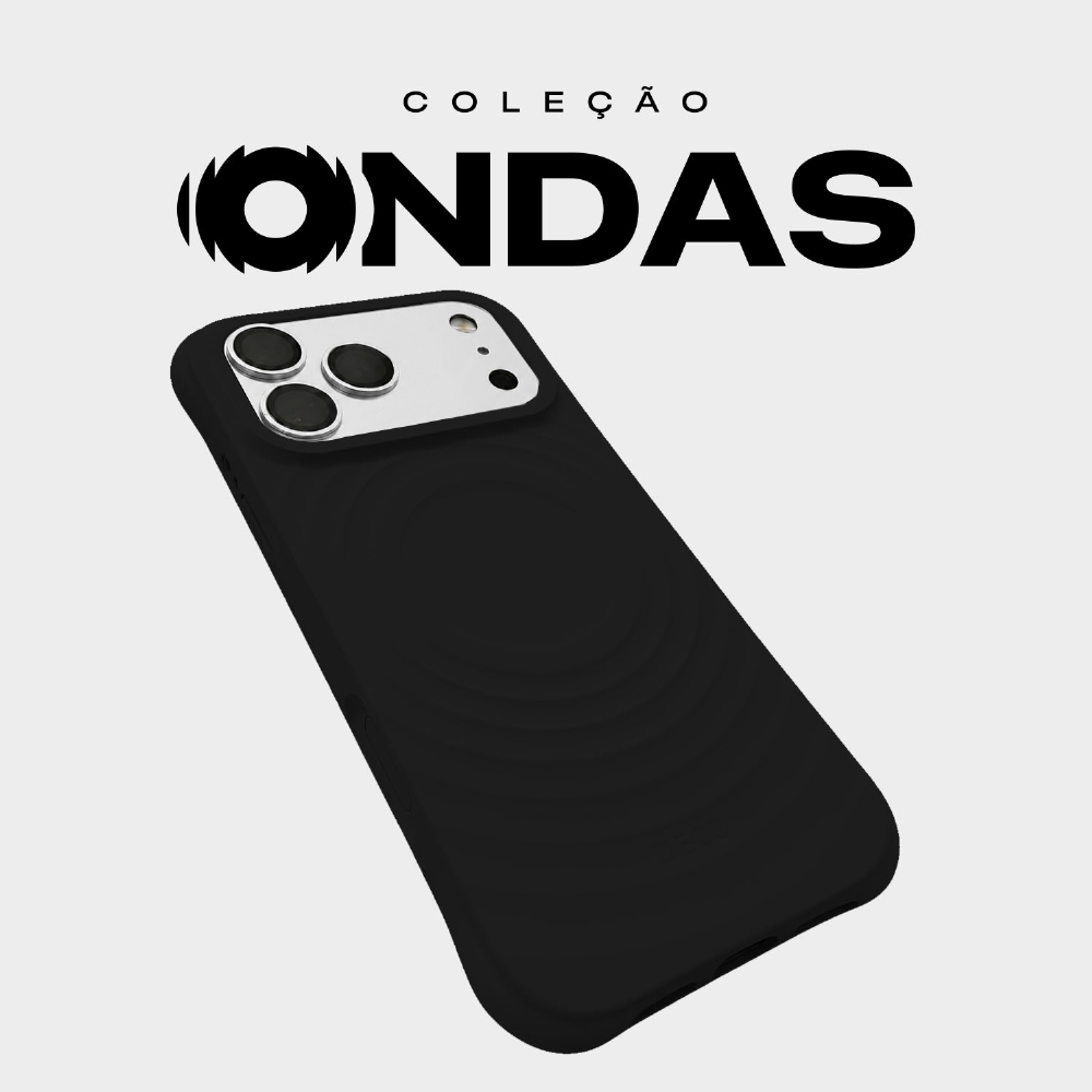 Capa Silicone Ondas - Iphone 17 Pro Max
