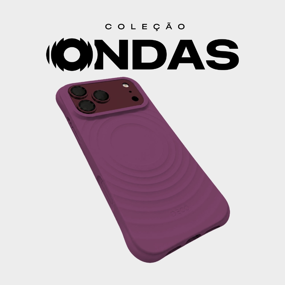 Capa Silicone Ondas - Iphone 17 Pro Max
