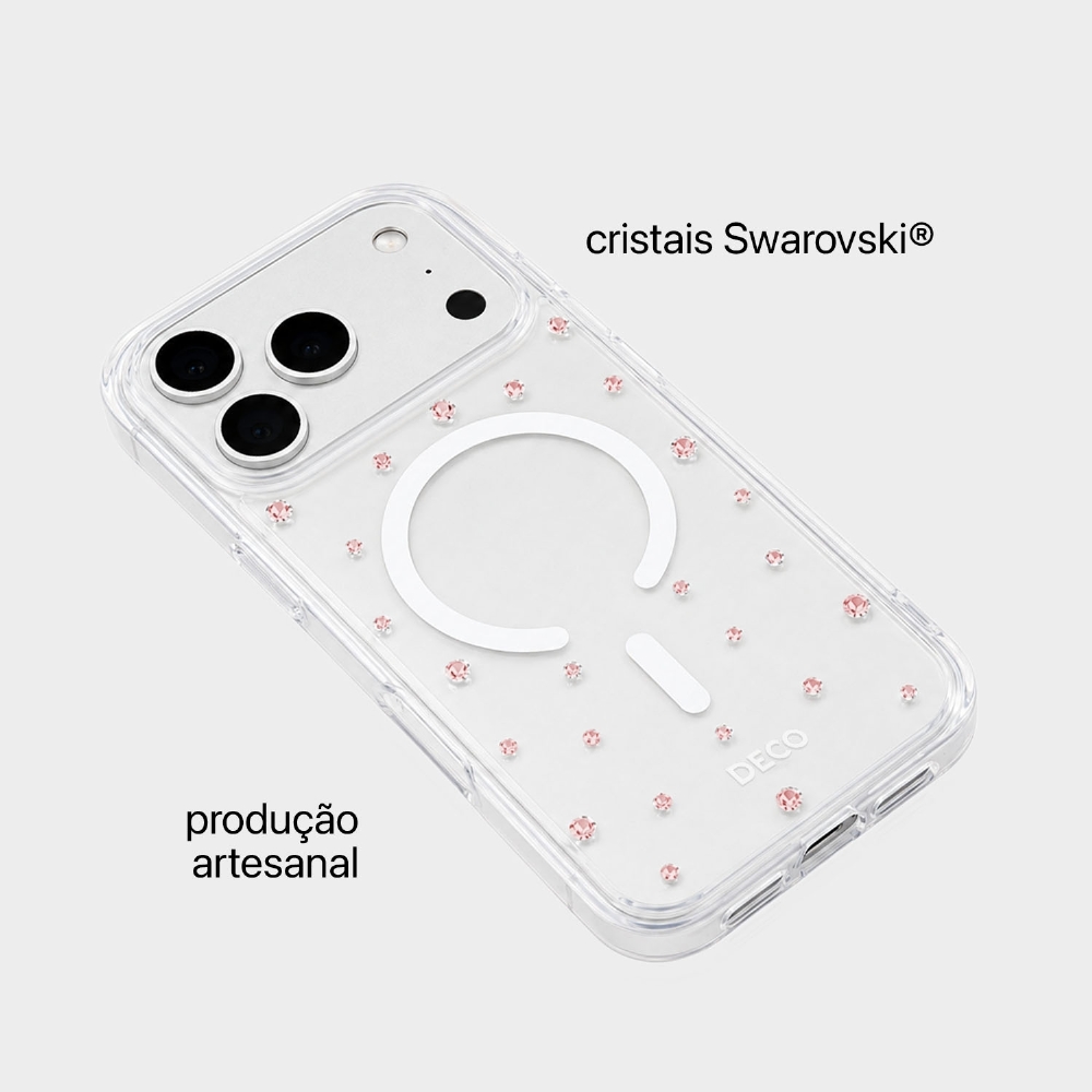 Capa Magnética Pontos De Cristais - Iphone 18 Pro