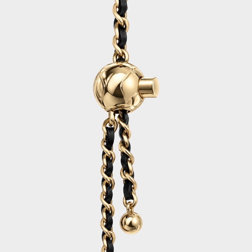 Cordão Universal Em Metal E Couro 1.3 M