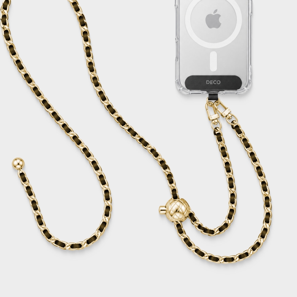 Cordão Universal Em Metal E Couro 1.3 M