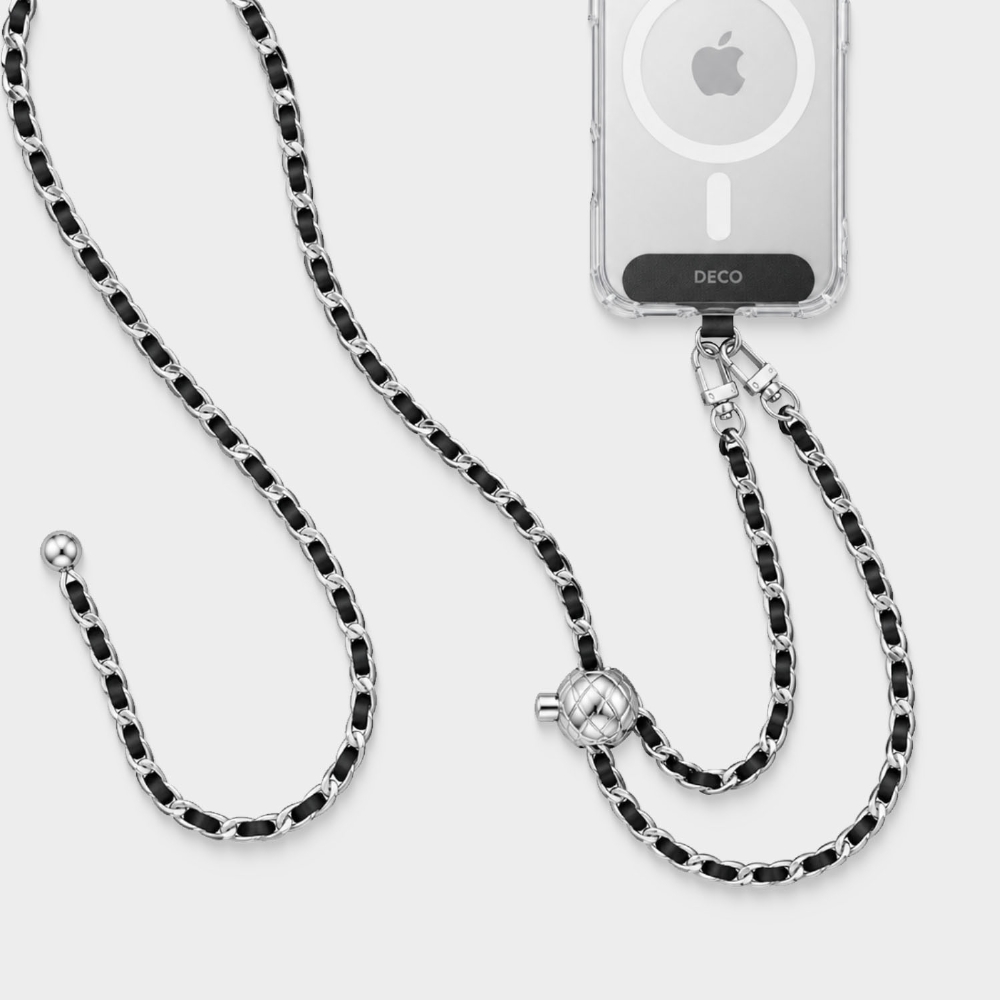 Cordão Universal Em Metal E Couro 1.3 M