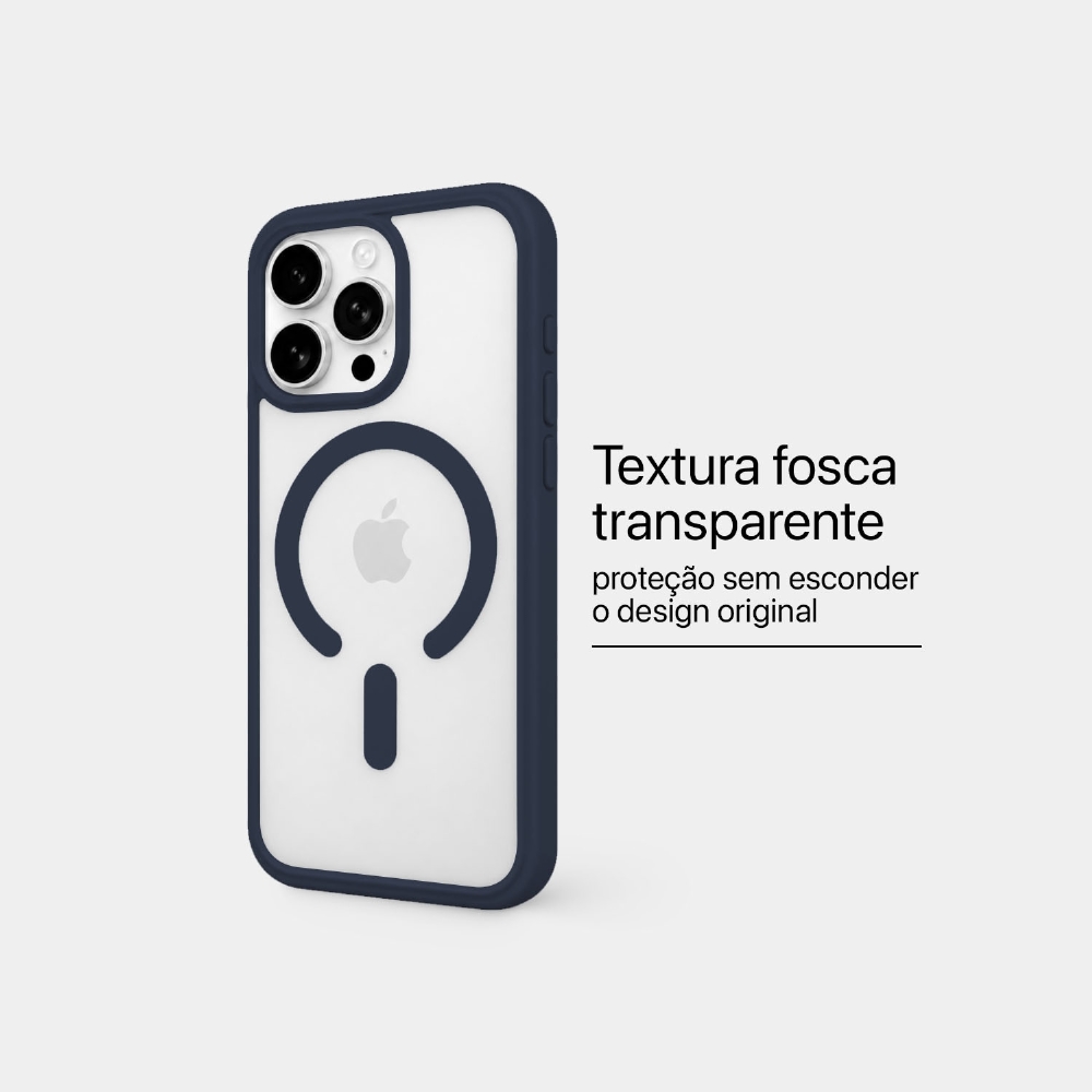 Capa Fosca Magnética Iphone 15 Pro Max