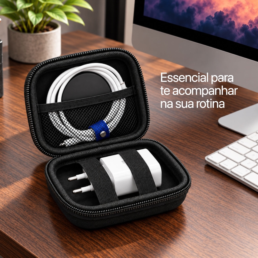 Estojo Organizador Para Cabos E Acessorios
